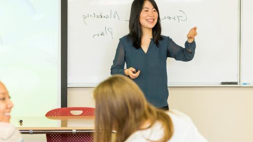 professor talking in front of class